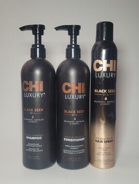 CHI Luxury Black Seed Oil Shampoo Conditioner Hair Spray Set **SEE DESCRIPTION**